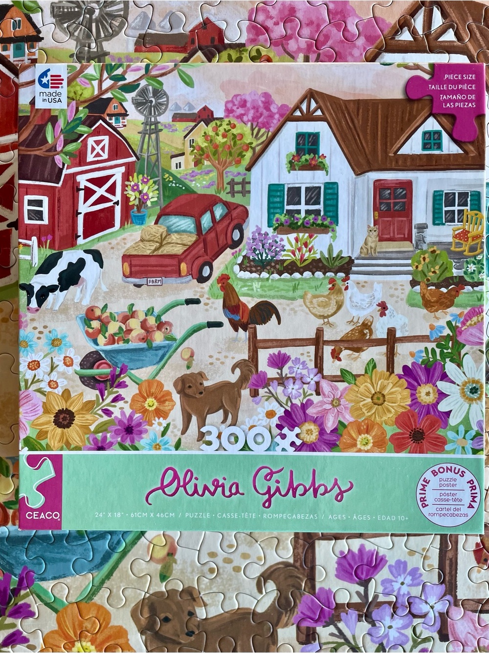 Ceaco Olivia Gibbs Farm Life Garden 300-Piece Jigsaw Puzzle -  300 Piece